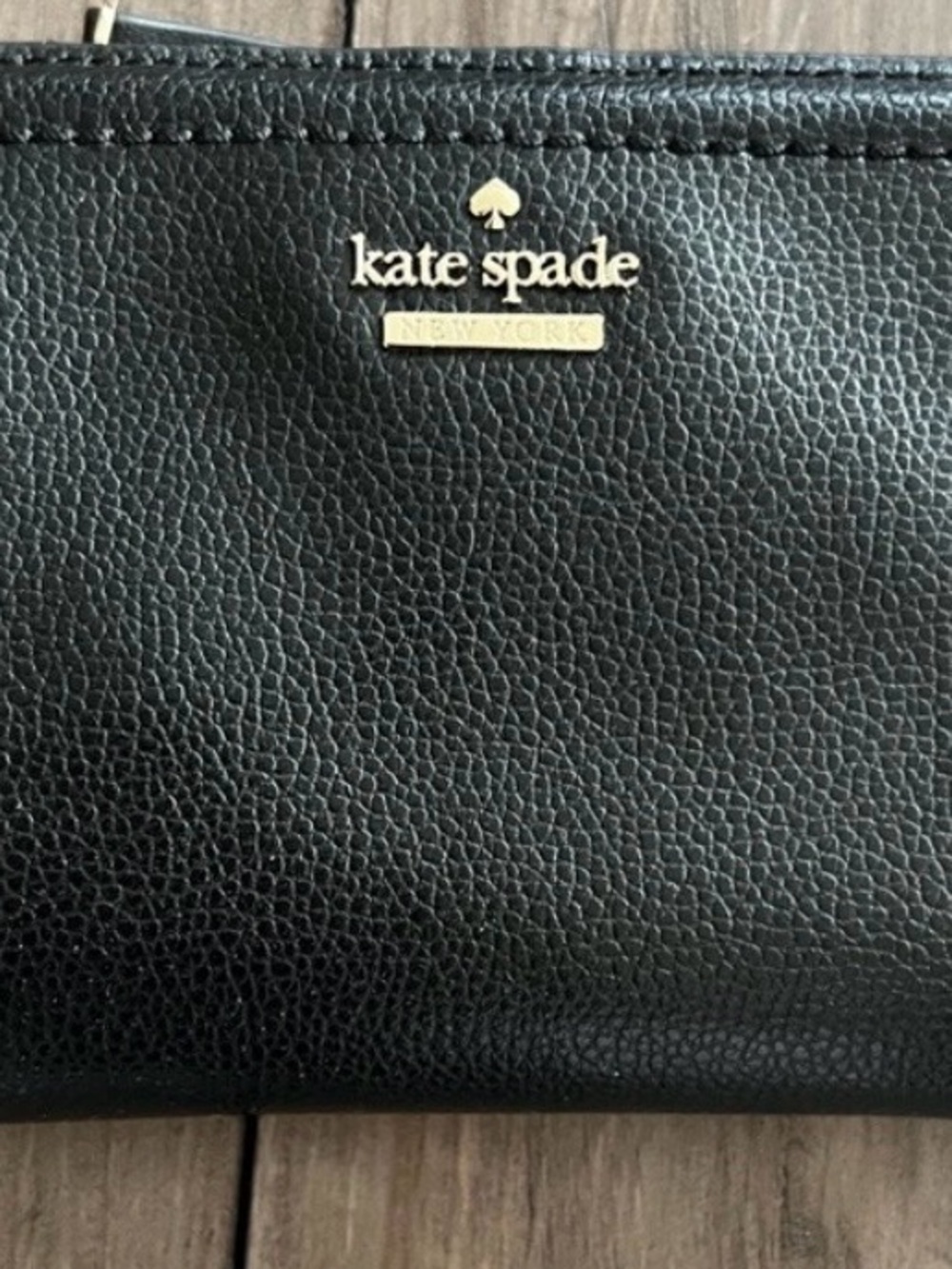 Kate Spade Black Pebbled Leather Wallet